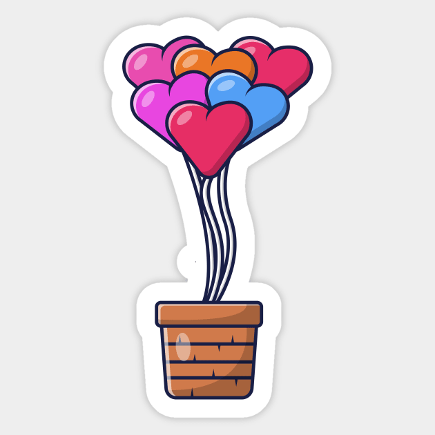 Love Air Balloon Sticker by KH Studio